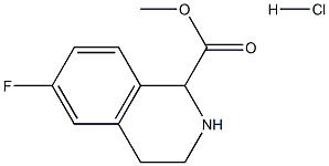 methyl 6-fluoro-1,2,3,4-tetrahydroisoquinoline-1-carboxylate hydrochloride Structure