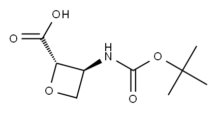 反式-3-(BOC-氨基)氧杂环丁烷-2-甲酸,2012574-78-4,结构式