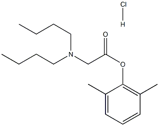 N,N-Dibutylglycine-2,6-Xylyl Ester Hydrochloride,2014-24-6,结构式