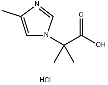 2-methyl-2-(4-methyl-1H-imidazol-1-yl)propanoic acid hydrochloride Structure