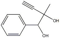 3,4-dihydroxy-3-methyl-4-phenyl-1-butyne Struktur