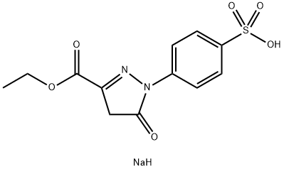 1H-Pyrazole-3-Carboxylicacid,4,5-Dihydro-5-Oxo-1-(4-Sulfophenyl)-,3-Ethylester,Sodiumsalt Structure