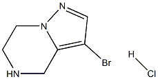 3-溴-4,5,6,7-四氢吡唑并[1,5-A]吡嗪盐酸盐 结构式