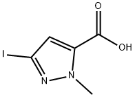 3-iodo-1-methyl-1H-pyrazole-5-carboxylic acid Struktur