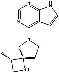4-((3S,4R)-3-甲基-1,6-二氮杂螺[3.4]辛-6-基)-7H-吡咯并[2,3-D]嘧啶 结构式