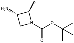 tert-butyl (2S,3S)-3-amino-2-methylazetidine-1-carboxylate, 2068138-10-1, 结构式