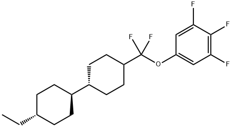 (trans,trans)-5-{(4'-Ethyl[1,1'-bicyclohexyl]-4-yl)-difluormethoxy}-1,2,3-trifluorbenzene Structure