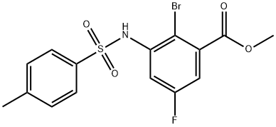 2-溴-5-氟-3-((4-甲基苯基)磺酰胺基)苯甲酸甲酯,2086689-91-8,结构式