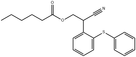 2-cyano-2-(2-(phenylthio)phenyl)ethyl hexanoate|