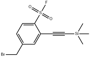 4-(Bromomethyl)-2-((trimethylsilyl)ethynyl)benzenesulfonyl fluoride, 2088828-99-1, 结构式