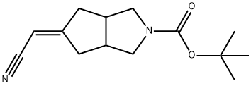 TERT-BUTYL (3AR,6AS,E)-5-(CYANOMETHYLENE)HEXAHYDROCYCLOPENTA[C]PYRROLE-2(1H)-CARBOXYLATE,2088835-34-9,结构式