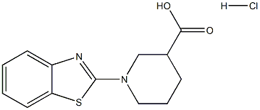 1-(1,3-benzothiazol-2-yl)piperidine-3-carboxylic acid hydrochloride Structure