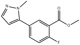 Methyl 2-Fluoro-5-(1-methyl-5-pyrazolyl)benzoate Structure