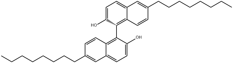 (1R)-6,6'-二辛基[1,1'-二萘]-2,2'-二醇,208942-84-1,结构式