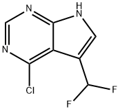 4-Chloro-5-(difluoromethyl)-7H-pyrrolo[2,3-d]pyrimidine, 2090261-97-3, 结构式