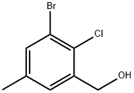 (3-Bromo-2-chloro-5-methylphenyl)methanol Structure
