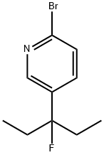 2-Bromo-5-(3-fluoro-3-pentyl)pyridine Structure