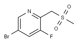 5-bromo-3-fluoro-2-((methylsulfonyl)methyl)pyridine,2090641-13-5,结构式