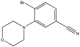 4-bromo-3-morpholinobenzonitrile Structure