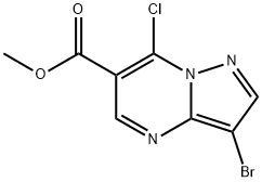 methyl 3-bromo-7-chloropyrazolo[1,5-a]pyrimidine-6-carboxylate,2090764-94-4,结构式