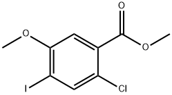 2-Chloro-4-iodo-5-methoxy-benzoic acid methyl ester Struktur