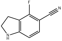 4-氟吲哚啉-5-甲腈 结构式
