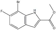 methyl 7-bromo-6-fluoro-1H-indole-2-carboxylate Struktur