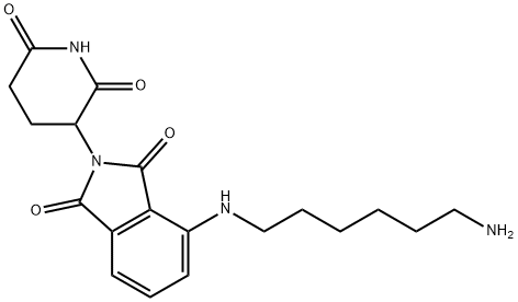 4-[(6-Aminohexyl)amino]-2-(2,6-dioxopiperidin-3-yl)isoindoline-1,3-dione HCl, 2093386-50-4, 结构式