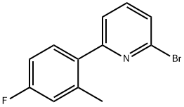 2-Bromo-6-(4-fluoro-2-methylphenyl)pyridine, 209412-17-9, 结构式
