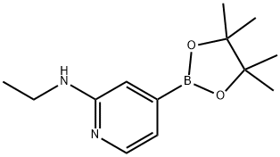2-Pyridinamine, N-ethyl-4-(4,4,5,5-tetramethyl-1,3,2-dioxaborolan-2-yl)- Struktur