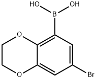 7-溴-2,3-二氢-1,4-苯并二噁英-5-硼酸, 2096330-02-6, 结构式