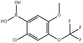 [2-Chloro-5-methoxy-4-(trifluoromethoxy)phenyl]boronic acid Struktur