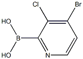 4-Bromo-3-chloropyridine-2-boronic acid,2096337-54-9,结构式