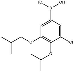 3-氯-4-异丙氧基-5-异丁氧基苯基硼酸, 2096339-27-2, 结构式
