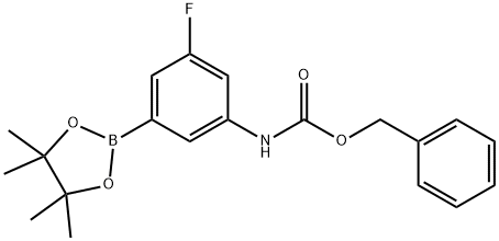 N-[3-氟-5-(四甲基-1,3,2-二氧杂硼戊烷-2-基)苯基]氨基甲酸苄酯,2096997-12-3,结构式