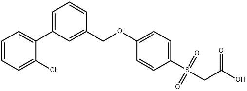 2-[[4-[(2'-Chloro[1,1'-biphenyl]-3-yl)methoxy]phenyl]sulfonyl]acetic acid Structure