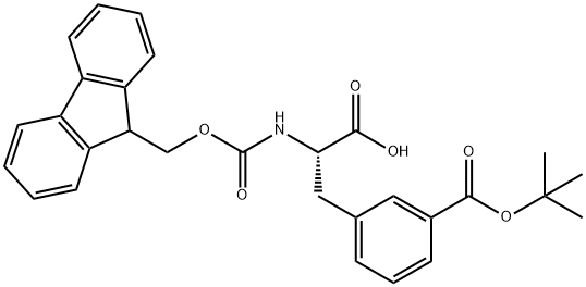 L-Phenylalanine, 3-[(1,1-dimethylethoxy)carbonyl]-N-[(9H-fluoren-9-ylmethoxy)carbonyl]- Structure