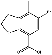 5-bromo-4-methyl-2,3-dihydrobenzofuran-7-carboxylic acid,2104695-19-2,结构式