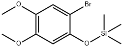 (2-ブロモ-4,5-ジメトキシフェノキシ)トリメチルシラン 化学構造式