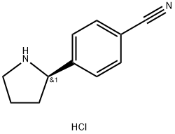 4-((2R)PYRROLIDIN-2-YL)BENZENECARBONITRILE HCl Struktur