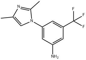 3-(2,4-dimethyl-1H-imidazol-1-yl)-5-(trifluoromethyl)-Benzenamine Structure