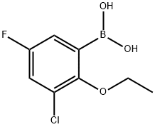 3-Chloro-2-ethoxy-5-fluorophenylboronicacid Struktur