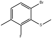 1-Bromo-3-fluoro-4-methyl-2-(methylsulfanyl)benzene Struktur