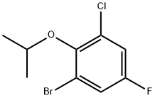 6-Bromo-2-chloro-4-fluoro-1-isopropoxybenzene Struktur