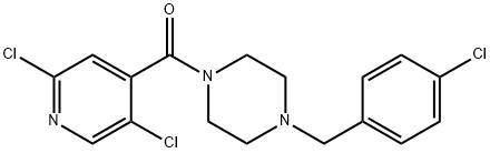 (4-(4-chlorobenzyl)piperazin-1-yl)(2,5-dichloropyridin-4-yl)methanone Struktur