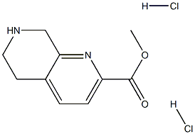 methyl 5,6,7,8-tetrahydro-1,7-naphthyridine-2-carboxylate dihydrochloride Structure