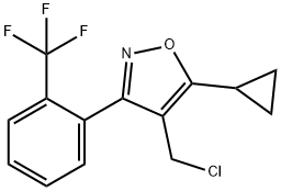 Isoxazole, 4-(chloromethyl)-5-cyclopropyl-3-[2-(trifluoromethyl)phenyl]- Struktur