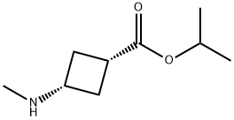 Cyclobutanecarboxylic acid, 3-(methylamino)-, 1-methylethyl ester, cis- Structure