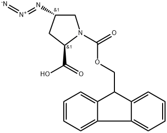 trans-4-Azido-N-Fmoc-D-proline Structure