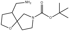 4-(氨基甲基)-1-氧杂-7-氮杂螺[4.4]壬烷-7-甲酸叔丁酯,2137753-83-2,结构式